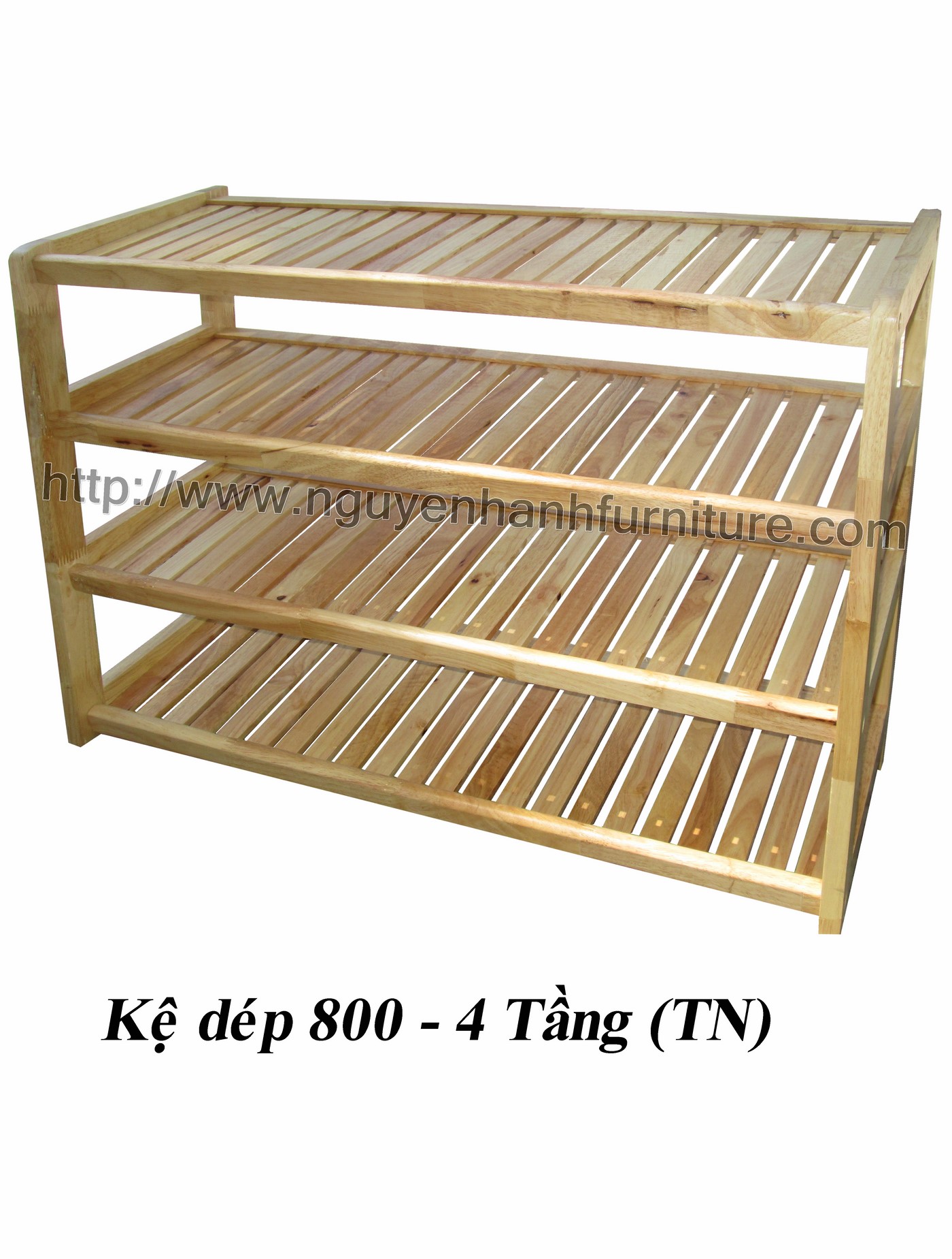 Name product: Shoeshelf 4 Floors 80 with sparse blades (Natural) - Dimensions: 80 x 30 x 62 (H) - Description: Wood natural rubber